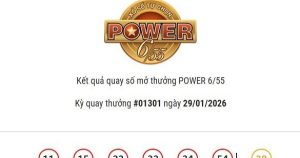 Kết quả Vietlott Power 6/55 ngày 29/01/2026 cả hai giải Jackpot đều không có chủ nhân trúng thưởng