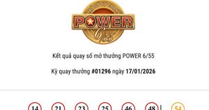 Kết quả Vietlott Power 6/55 ngày 17/01/2026 cả hai giải Jackpot đều không có chủ nhân trúng thưởng