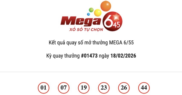Kết quả Vietlott Mega 6/45 ngày 18/02/2026: Jackpot hơn 25,5 tỷ đồng vô chủ