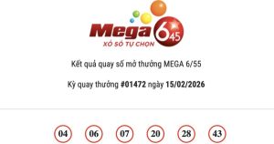 Kết quả Vietlott Mega 6/45 ngày 15/02/2026 Jackpot gần 23,3 tỷ đồng vô chủ