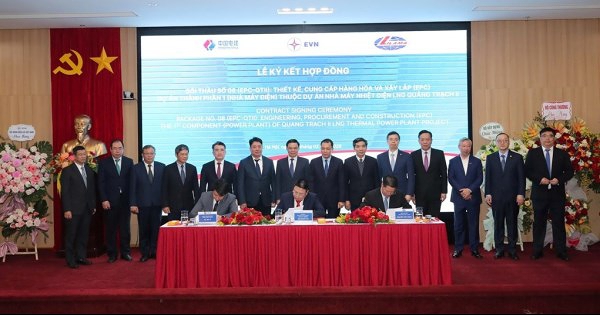 EVN ký hợp đồng EPC cho Dự án thành phần 1 Nhà máy điện LNG Quảng Trạch II
