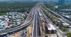 [Photostory]  Cầu vượt - hầm chui vừa thông xe tại nút giao An Phú