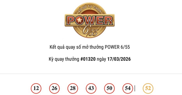 Kết quả Vietlott Power 6/55 ngày 17/03/2026: Jackpot 2 hơn 11 tỷ đồng đã có chủ