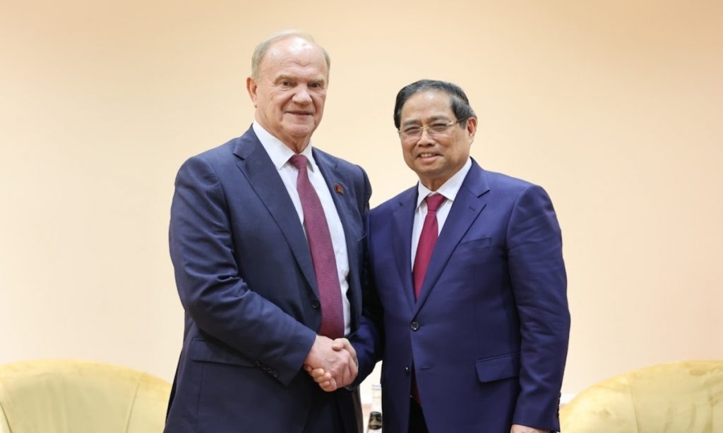 Thủ tướng Phạm Minh Chính tiếp Chủ tịch Đảng Cộng sản Nga