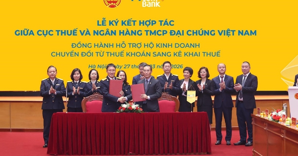PVcomBank hợp tác với Cục Thuế hỗ trợ hộ kinh doanh kê khai thuế