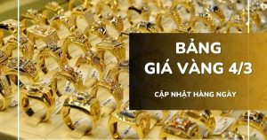 Bảng giá vàng hôm nay 4/3: Vàng SJC, nhẫn trơn và nữ trang tiếp tục lao dốc 2,5 - 5 triệu đồng/lượng