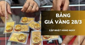 Bảng giá vàng hôm nay 28/3: Vàng SJC, nhẫn trơn và nữ trang tiếp tục tăng 1 - 1,6 triệu đồng/lượng