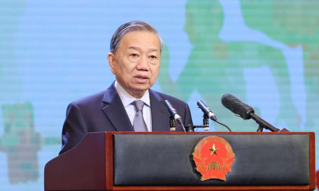 Tổng Bí thư Tô Lâm phát biểu tại Lễ kỷ niệm 80 năm ngành Thể dục thể thao