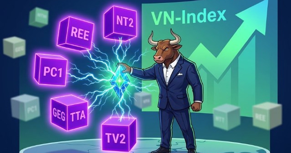 Nhóm điện đồng loạt tăng trần, VN-Index giữ nhịp hồi hơn 30 điểm