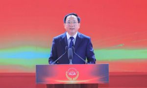 Trưởng Ban Tuyên giáo và Dân vận Trung ương phát biểu tại Lễ trao Giải thưởng Sách Quốc gia