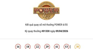 Kết quả Vietlott Power 6/55 ngày 09/04/2026 Jackpot 2 gần 4,6 tỷ đồng đã tìm thấy chủ nhân