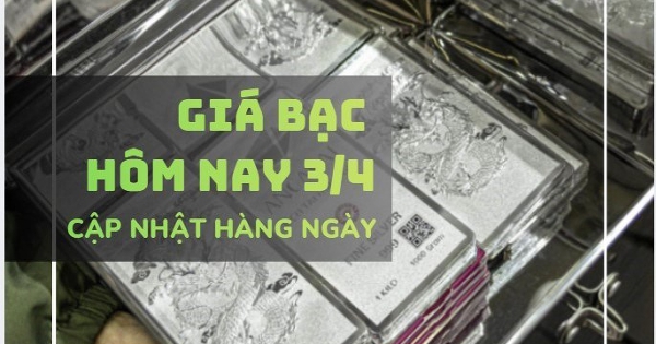 Giá bạc hôm nay 3/4 bạc Phú Quý và bạc Ancarat nhích nhẹ, bạc DOJI giảm sâu 1,5 triệu đông/kg