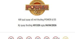 Kết quả Vietlott Power 6/55 ngày 04/04/2026 Cả hai giải Jackpot đều không có chủ nhân trúng thưởng