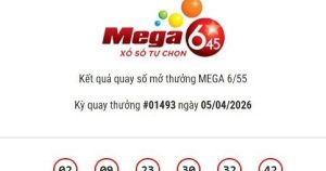 Kết quả Vietlott Mega 6/45 ngày 05/04/2026 Jackpot hơn 66,5 tỷ đồng vô chủ