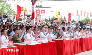 Tổng Bí thư Chủ tịch nước dự Lễ Thượng cờ Thống nhất non sông