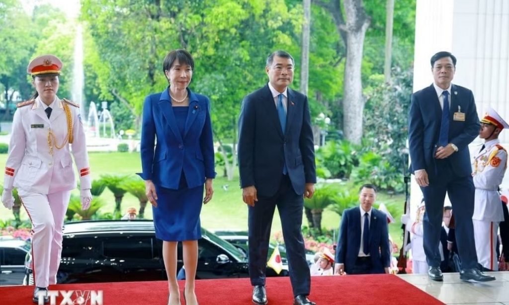 Thủ tướng Lê Minh Hưng chủ trì Lễ đón Thủ tướng Nhật Bản