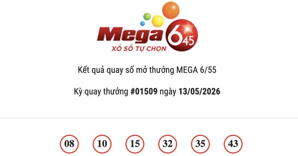 Kết quả Vietlott Mega 6/45 ngày 13/05/2026: Jackpot hơn 25,8 tỷ đồng vô chủ