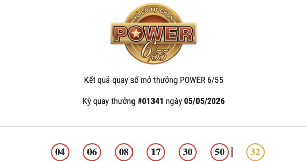 Kết quả Vietlott Power 6/55 ngày 05/05/2026 hai giải Jackpot tiếp tục chờ chủ nhân