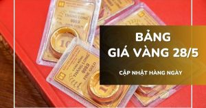 Bảng giá vàng hôm nay 28/5: Vàng SJC, nhẫn trơn và nữ trang giảm mạnh tới gần 4 triệu đồng/lượng