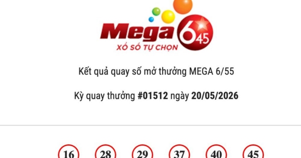Kết quả Vietlott Mega 6/45 ngày 20/05/2026 Jackpot hơn 31,8 tỷ đồng vô chủ