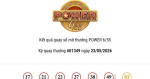Kết quả Vietlott Power 6/55 ngày 23/05/2026 cả hai giải Jackpot đều không có chủ nhân trúng thưởng