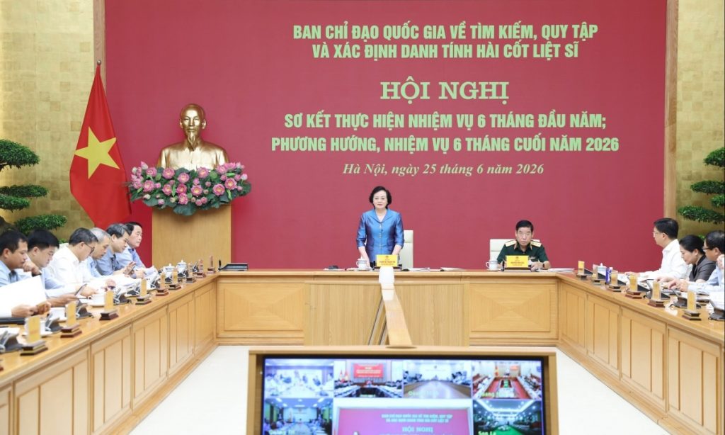 Hơn 1 200 hài cốt liệt sĩ được quy tập trong 6 tháng đầu năm 2026