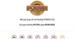 Kết quả Vietlott Power 6/55 ngày 09/06/2026: Cả hai giải Jackpot đều không có chủ nhân trúng thưởng