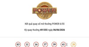 Kết quả Vietlott Power 6/55 ngày 06/06/2026 cả hai giải Jackpot đều chưa có người trúng