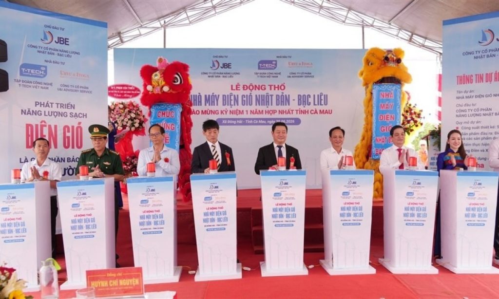 Động thổ Dự án Nhà máy điện gió Nhật Bản Bạc Liêu gần 2 500 tỷ đồng