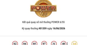 Kết quả Vietlott Power 6/55 ngày 16/06/2026 cả hai giải Jackpot đều không có chủ nhân trúng thưởng