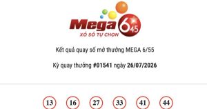 Kết quả Vietlott Mega 6/45 ngày 26/07/2026: Gần 23,3 tỷ đồng vẫn chờ chủ nhân may mắn