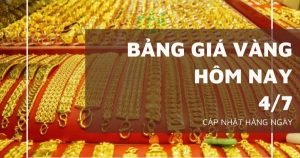 Bảng giá vàng hôm nay 4/7: Vàng SJC và nhẫn tròn đi ngang, vàng 24K tăng vọt 2 triệu đồng/lượng