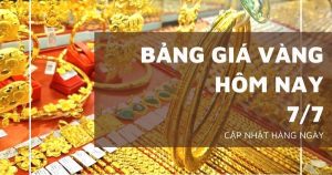 Bảng giá vàng hôm nay 7/7: Vàng SJC và nhẫn tròn lao dốc diện rộng, nữ trang ‘bốc hơi’ 2 triệu đồng/lượng