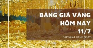 Bảng giá vàng hôm nay 11/7: Vàng nhẫn, vàng SJC giảm 1,1 triệu đồng/lượng, nữ trang đứng giá