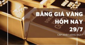 Bảng giá vàng hôm nay 29/7: Vàng SJC, nhẫn trơn mất thêm 1,6 triệu đồng/lượng