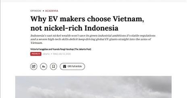 Báo Indonesia: Việt Nam có lợi thế trong cuộc đua hút đầu tư xe điện