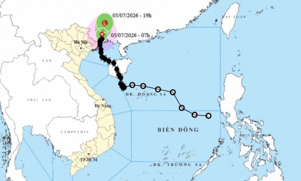 Bão số 1 di chuyển chậm Bắc Bộ tiếp tục mưa to kèm gió mạnh