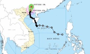 Bão số 1 di chuyển chậm Bắc Bộ tiếp tục mưa to kèm gió mạnh