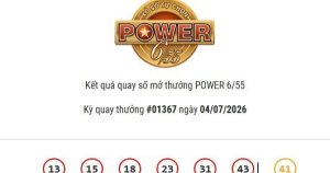 Kết quả Vietlott Power 6/55 ngày 04/07/2026 Jackpot 2 hơn 4,1 tỷ đồng đã có chủ