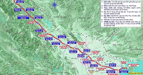 Đề xuất giảm 27 km đường sắt Lào Cai - Hà Nội - Hải Phòng