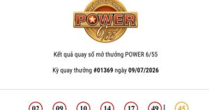 Kết quả Vietlott Power 6/55 ngày 09/07/2026 cả hai giải Jackpot đều không có chủ nhân trúng thưởng