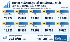 Top 10 ngân hàng chiếm 81 6 lợi nhuận ngành VPBank dẫn đầu về tăng trưởng