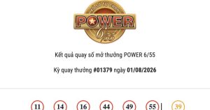 Kết quả Vietlott Power 6/55 ngày 01/08/2026 cả hai giải Jackpot đều không có chủ nhân trúng thưởng