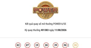 Kết quả Vietlott Power 6/55 ngày 11/08/2026 cả hai giải Jackpot đều vắng chủ
