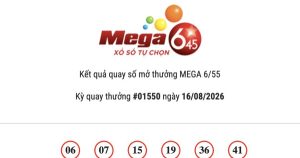 Kết quả Vietlott Mega 6/45 ngày 16/08/2026 Jackpot hơn 22,1 tỷ đồng vô chủ