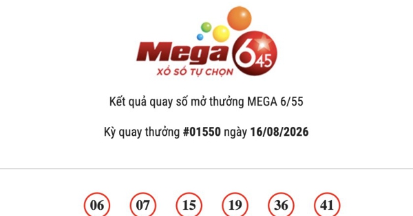 Kết quả Vietlott Mega 6/45 ngày 16/08/2026 Jackpot hơn 22,1 tỷ đồng vô chủ