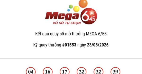 Kết quả Vietlott Mega 6/45 ngày 23/08/2026 Jackpot hơn 28,9 tỷ đồng vô chủ