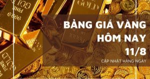 Bảng giá vàng hôm nay 11/8 vàng SJC, nhẫn tròn và nữ trang tăng sốc 3 triệu đồng/lượng
