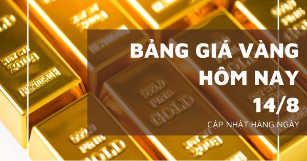 Bảng giá vàng hôm nay 14/8 vàng miếng SJC rơi khỏi vùng 144 triệu đồng/lượng, vàng nhẫn và nữ trang cũng bị kéo tụt
