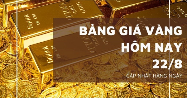 Bảng giá vàng hôm nay 22/8: Vàng SJC, nhẫn trơn đồng loạt bứt phá, giá bán vọt lên gần 150 triệu đồng/lượng